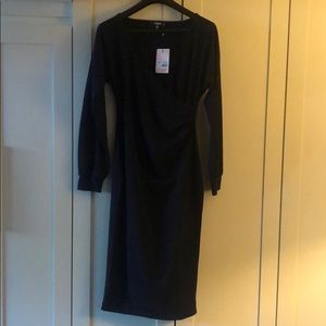 Navy Misguided Wrap Dress